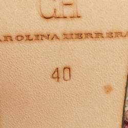 مملوكة مسبقًا CH Carolina Herrera Size 40 Multicolor Check Tweed Pointed Toe Pumps