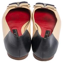 Pre Owned حذاء باليرينا فلات سي أتش كارولينا هيريرا جلد متعدد الألوان مزين فيونكه مقاس 37