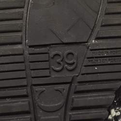 Pre Owned CH Carolina Herrera Black Tweed and Suede Low Top Sneakers Size 39