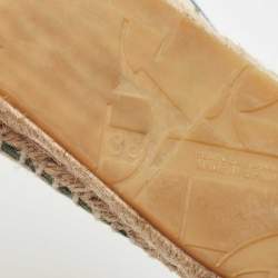 Pre Owned CH Carolina Herrera Multicolor Monogram Canvas Espadrille Flats Size 36