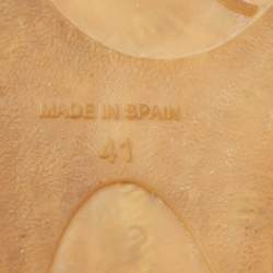 مملوكة مسبقًا CH Carolina Herrera Blue Printed Satin Espadrille Flats Size 41