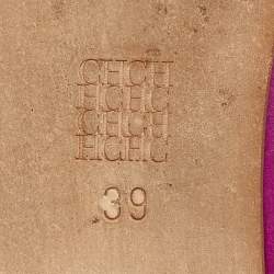 مملوكة مسبقًا CH Carolina Herrera Pink Suede Pointed Toe Ballet Flats Size 39