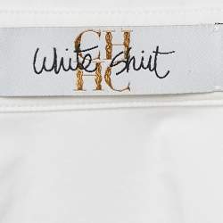 Pre Owned CH CH White Shirt White Poplin Wrap Detail Shirt S