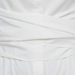 Pre Owned CH CH White Shirt White Poplin Wrap Detail Shirt S