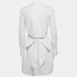 Pre Owned CH CH White Shirt White Poplin Wrap Detail Shirt S
