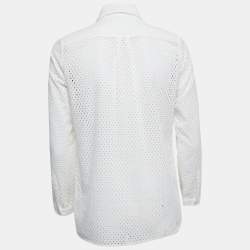CH CH White Shirt White Cotton Button Front Shirt Blouse S