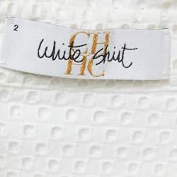 CH CH White Shirt White Cotton Button Front Shirt Blouse S
