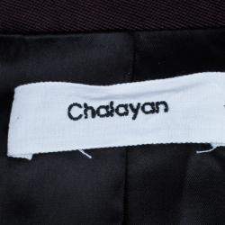 Chalayan Burgundy Sculpted Amaranth Jacket S