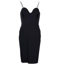 Chalayan Black Knit Noodle Strap Dress M