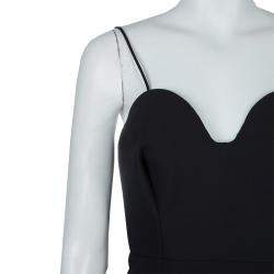 Chalayan Black Knit Noodle Strap Dress M