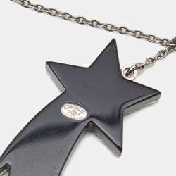 مملوكة مسبقًا Chanel CC Shooting Star Resin Crystal Silver Tone Dangle Earrings