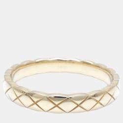 Chanel 18K Yellow Gold Coco Crush Mini Ring EU 57