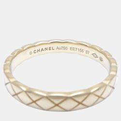Chanel 18K Yellow Gold Coco Crush Mini Ring EU 57