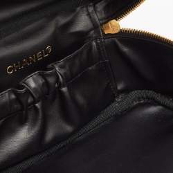Chanel Black Caviar Leather CC Timeless Vanity Case