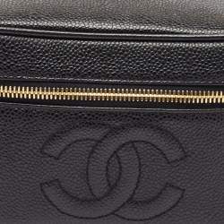Chanel Black Caviar Leather CC Timeless Vanity Case