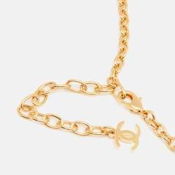 Pre Owned Chanel CC Lion Gold Tone Necklace