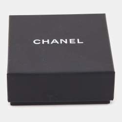 Pre Owned Chanel CC Crystals Faux Pearl Quartz Silver Tone Earrings