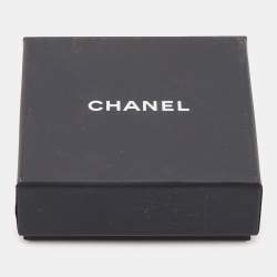 Chanel CC Crystals Silver Tone Brooch