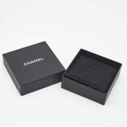 Pre Owned Chanel  CC Forever Crystals Gunmetal Tone Brooch