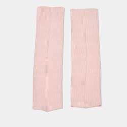 Pre Owned Chanel Pink CC Knit Leg Warmers