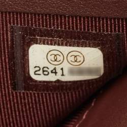 Pre Owned Chanel Zip Around Agenda Cover Black Quilted Caviar Leather