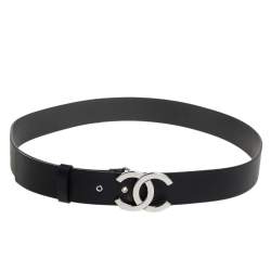 Chanel Black Caviar Leather CC Belt 95CM | TLC