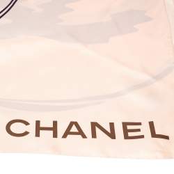 مملوكة مسبقًا Chanel  Multicolor CC Printed Silk Square Scarf