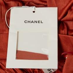 Chanel Brown Plisse Silk Jersey Wide-Leg Pants M