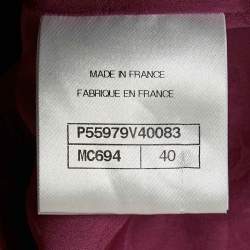 Pre Owned Chanel Purple Fantasy Tweed Mini Tunic Dress M