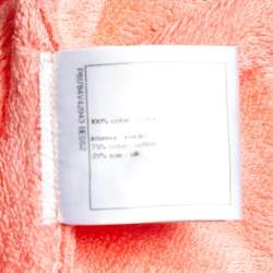 Pre Owned Chanel Coral Pink Terry One-Shoulder Cover-Up Mini Dress M
