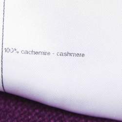 Chanel Purple Cashmere Button Front Cardigan L