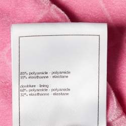 Chanel Pink Logo Detail Velvet Bikini Bottom M