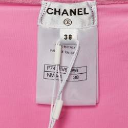 Chanel Pink Logo Detail Velvet Bikini Bottom M