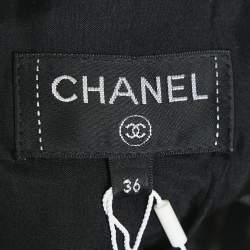 Chanel Black/Gold Tweed Jacket and Skirt Set S