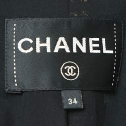 Chanel Black/Gold Tweed Jacket and Skirt Set S