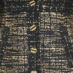 Chanel Black/Gold Tweed Jacket and Skirt Set S