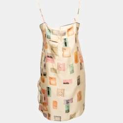 Chanel Multicolor Printed Silk Sleeveless Mini Dress M