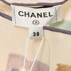 Chanel Multicolor Printed Silk Sleeveless Mini Dress M