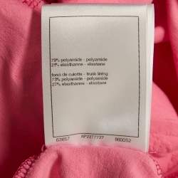 Chanel Pink Logo Jacquard Knit Swimwear S