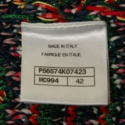 Pre Owned كارديجان شانيل لوريكس محبوك ملون بغطاء رأس مقاس كبير - لارج