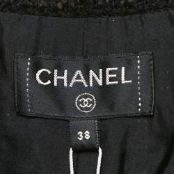 مملوكة مسبقًا Chanel Black Tweed Knee Length Skirt M