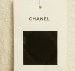 Pre Owned جاكيت شانيل فرو أسود لمسات ساتان مبطن مقاس متوسط - ميديوم