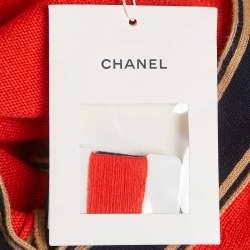 مملوكة مسبقًا كارد يغان شانيل صوف كشمير أحمر طويل مقاس ميديم (متوسط)