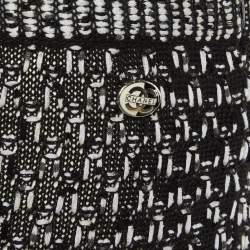 Pre Owned بنطلون شانيل حرير وقماش قطني مبطن أسود مقاس كبير جدًا (إكس لارج)