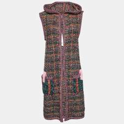 Pre Owned كارديوان شانيل هودي تريكو لوريكس متعدد الألوان مقاس متوسط