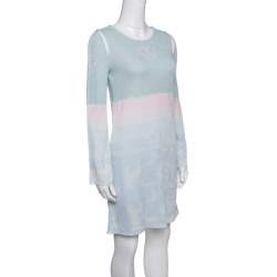 Chanel Pastel Lurex Knit Cutout Armhole Detail Long Sleeve Tunic M