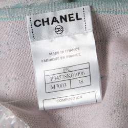 Chanel Pastel Lurex Knit Cutout Armhole Detail Long Sleeve Tunic M