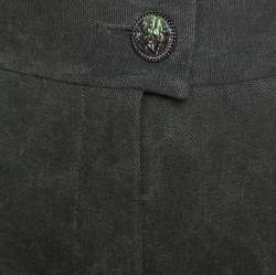 Pre Owned Chanel Dark Khaki Cotton Shorts M