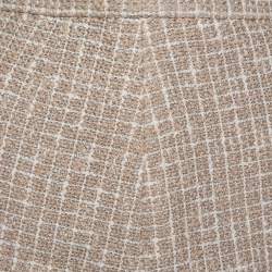 Pre Owned Chanel Cream Tweed A-Line Skirt M