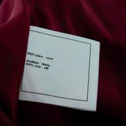 Chanel Burgundy Tweed Braid Trimmed Skirt L